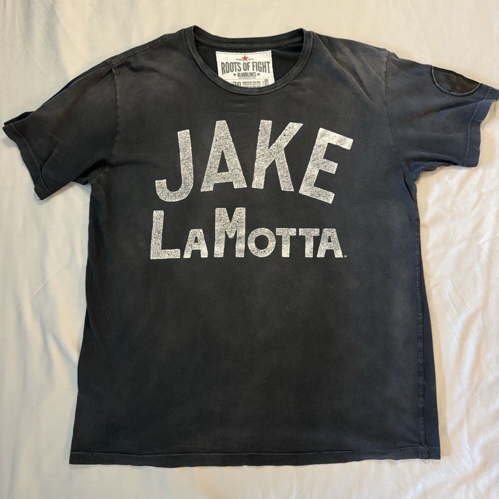 RARE Men's Size XL Roots of Fight Jake LaMotta Bronx Bull Boxing Shirt